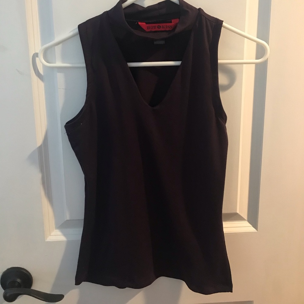 Maroon choker shirt